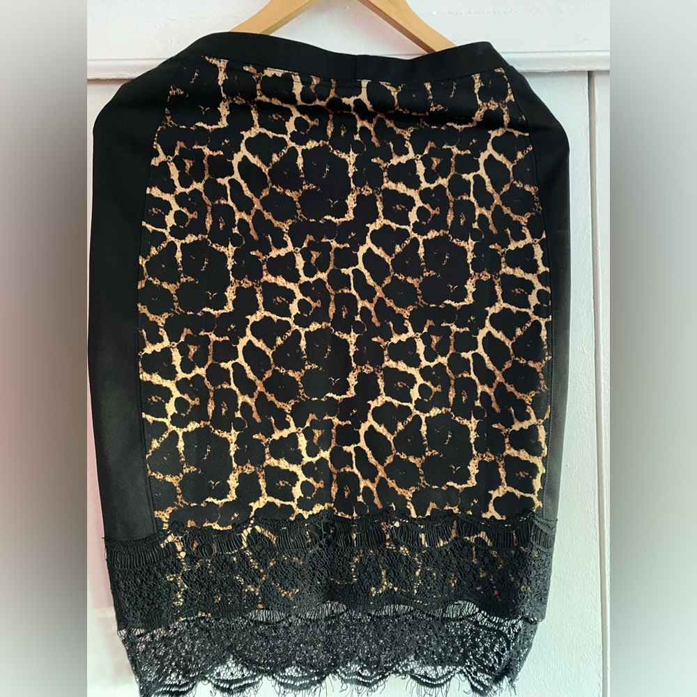 Woman Animal Print knee length Pencil Stretch Squirt